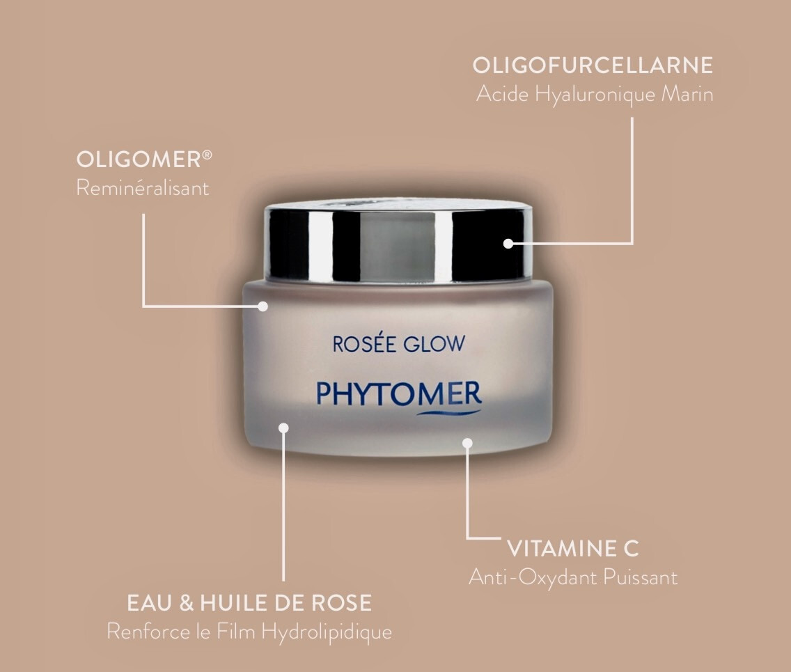 Monatsaktion im Juli, Phytomer Rosée Glow, aufpolsternde Vitamincreme für mehr Ausstrahlung, auf der Homepage von Lotus Cosmetic Olivia Ellenberger GmbH, Olivia Ellenberger, Kosmetikerin EFZ